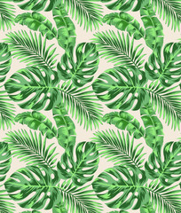 Naklejka na ściany i meble tropical exotic tropical pattern vector image