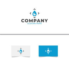 Photo Water Drop Logo Design Vector Template