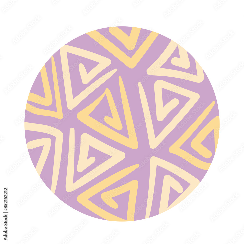 Poster triangles organic pattern block style