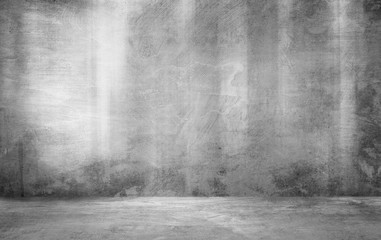 empty room with concrete wall, gray background