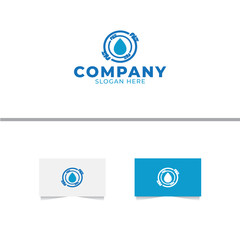 Water Plumbing Logo Design Vector Template