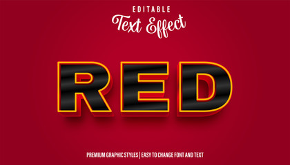 Red Editable Luxury Font Style Text Effect