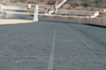 View of the Panathenaic Stadium or Kallimarmaro, it is the only stadium in the world built entirely...