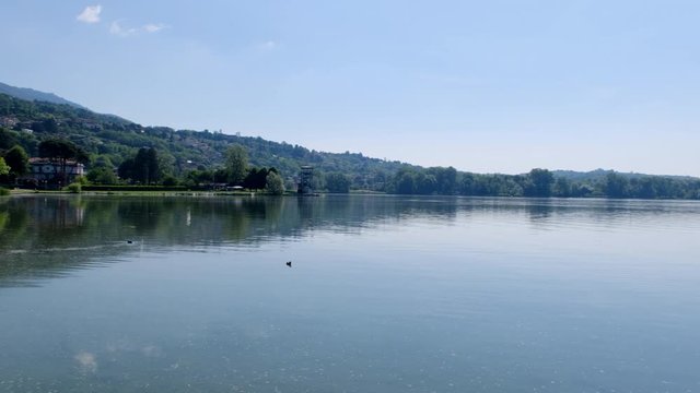 Varese Lake. In the area of Gavirate and Comerio. Italy