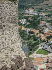 Fototapeta na wymiar castelsardo, sassari, italy, 20/03/2019 city of castelsardo in sardinia with its magnificent castle overlooking the crystal clear sea and its ancient museum