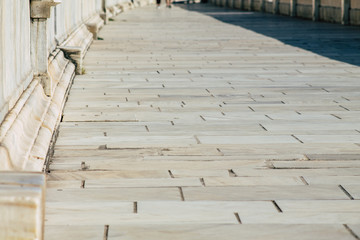 View of the Panathenaic Stadium or Kallimarmaro, it is the only stadium in the world built entirely...