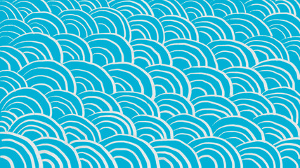 Fototapeta na wymiar seamless pattern with blue waves background, ilustration