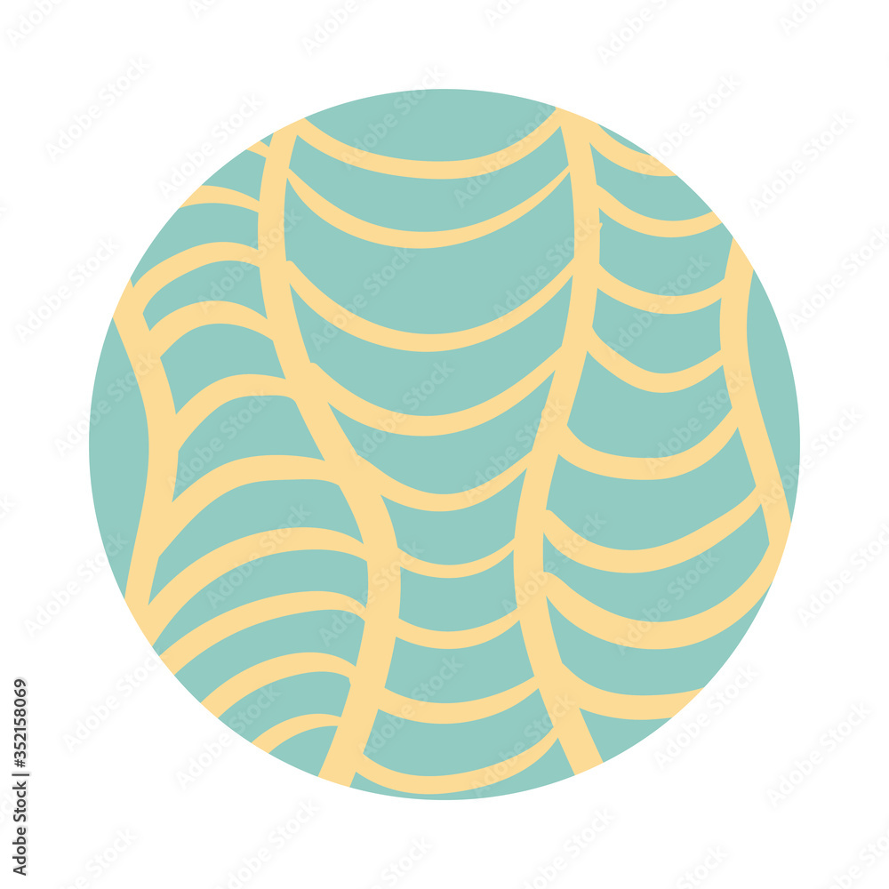 Poster net organic pattern block style