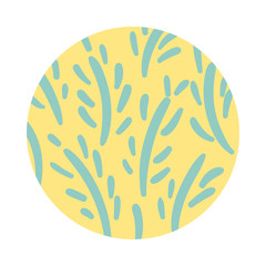 Fototapeta premium branch and leafs organic pattern block style