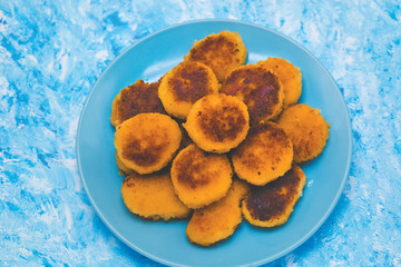 Fried nuggets with a crust