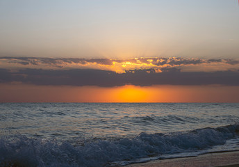 sunrise over the sea beach