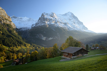 Fototapeta na wymiar Idyllic chalet in Switzerland