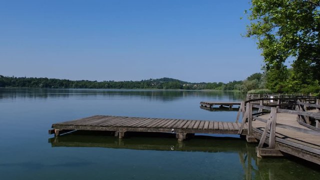 Varese Lake. In the area of Gavirate and Comerio. Italy