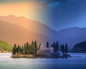 St. George monastery between day and night