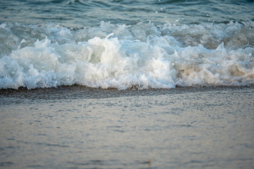 Fototapeta na wymiar wave splash sea beach macro