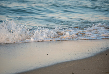 Fototapeta na wymiar wave splash sea beach macro