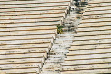 View of the Panathenaic Stadium or Kallimarmaro, it is the only stadium in the world built entirely...