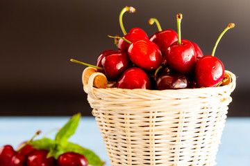 Basket of cherries