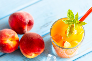 Fresh peach juice