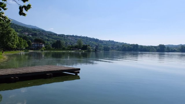 Varese Lake. In the area of Gavirate and Comerio. Italy