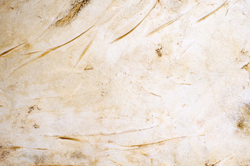 Old white leather background. Scratch line on white leather texture as background. © Pattadis