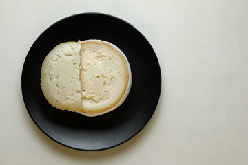 Spread cheese, portion of Torta del Casar open