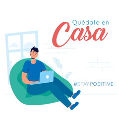 quedate en casa message for covid19