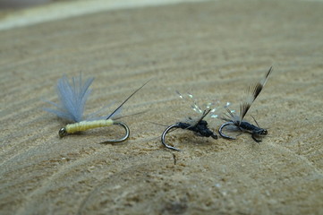 Fishing hooks used for mountain stream fishing
