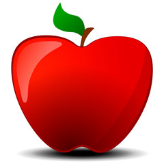 Red apple icon. Simple apple isolated.
