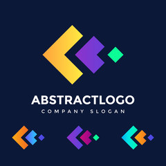 Abstract logo vector template, Logistic company logo. Arrow icon. Delivery service Monogram.  Web, Digital, Speed, Marketing and Network intro.