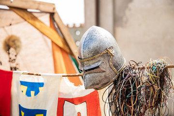 knight helmet armor object historical exhibit sightseeing place