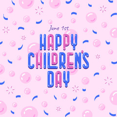 Happy children's day. Banner, poster. June 1st - 352172029