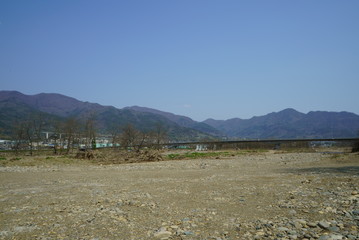 Obraz premium Flood damage caused by Typhoon No.19 