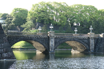 Fototapeta na wymiar 初夏の皇居二重橋