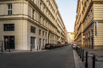 Famous street in Vienna Wien, Austria.