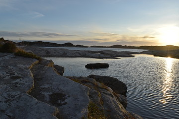 sunset over the sea