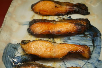 Buy fish dishes at a Japanese supermarket