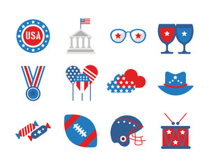 bundle of independence day usa icons