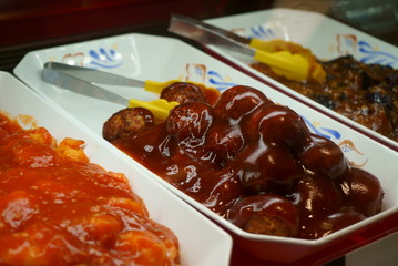 Chinese food counter in Japanese supermarket