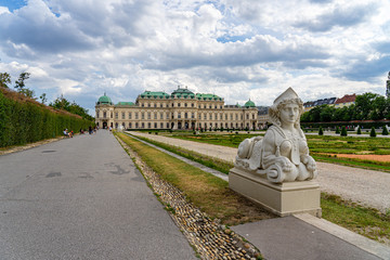 Belvedere Palace in Vienna Wien, Austria.