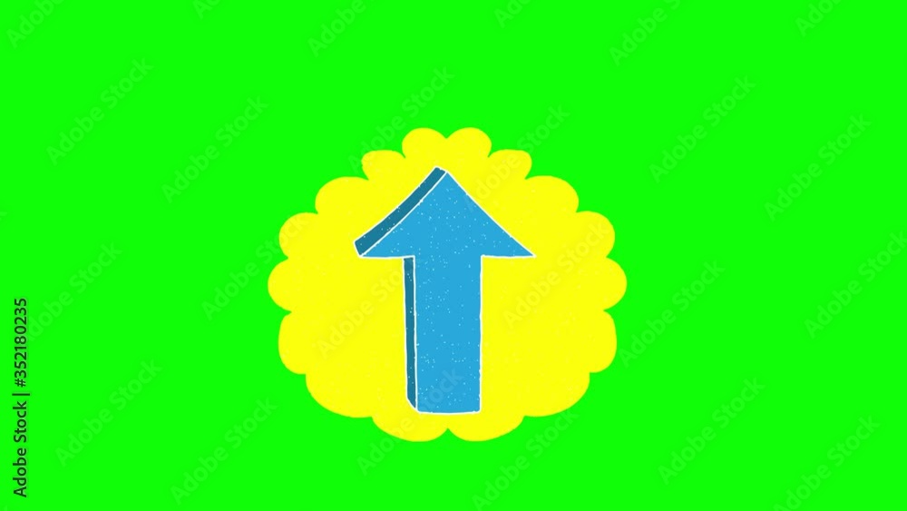 Poster uploaded hand drawn green screen. floating loop animation