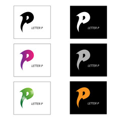 Letter P in vector graphics