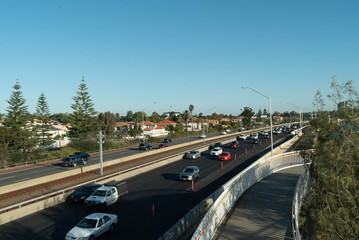 The perth freeway in the afternoon