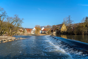 Obraz premium Die Jagst bei Bächlingen unter Langenburg