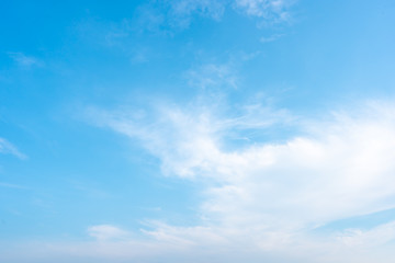 Naklejka na ściany i meble Blue sky and white clouds background on daytime