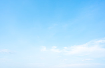 Blue sky and white clouds background on daytime