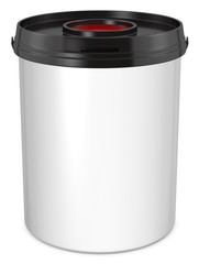 Realistic 3D Bottle Mock Up Template on White Background.3D Rendering,3D Illustration.Copy Space