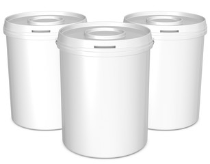 Realistic 3D Bottle Mock Up Template on White Background.3D Rendering,3D Illustration.Copy Space