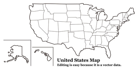 アメリカ合衆国の地図データ、ベクター仕様
