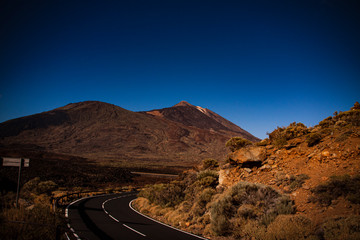 A veiw of Mount Teide on the island of tenerife